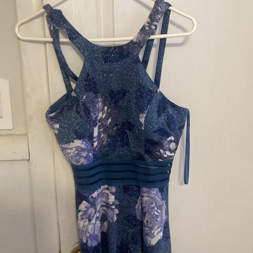 Sparkly blue prom dress